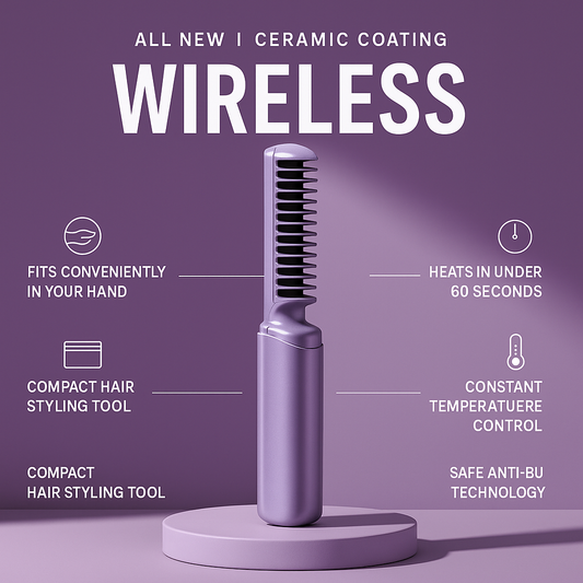Rechargeable Hot Comb Hair Straightener